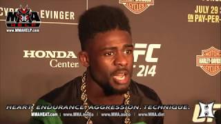 UFC 214: Aljamain Sterling Talks Beating Former Champ Barao + Being 1st To Take Him Down