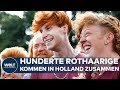 REDHEAD DAYS FESTIVAL: Hunderte rothaarige Menschen feiern in Tilburg ihre Haarfarbe