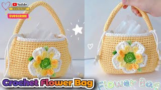 🌸 Crochet Flower Bag – Beautiful & Easy Handmade Tote | Mimi Crochet