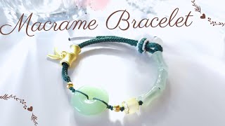 Macrame Bracelet Tutorial || How to Handmade Macrame Bracelet || 青竹幽幽