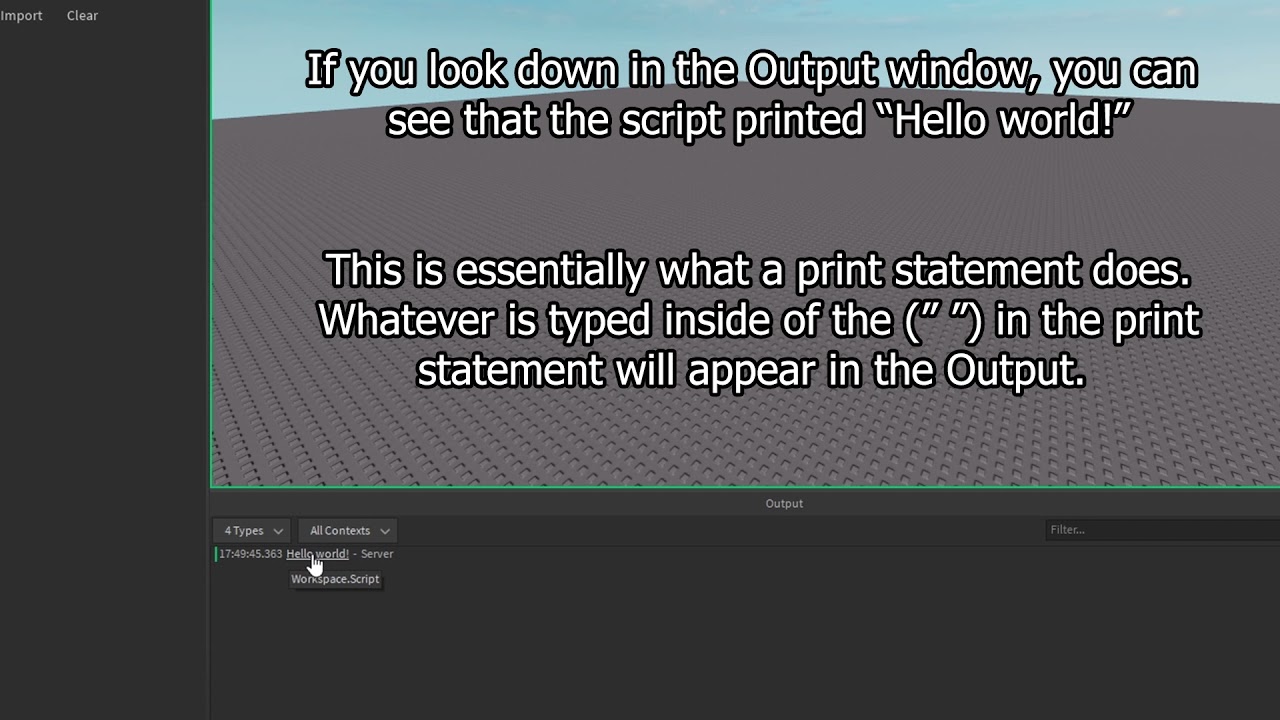 Roblox Scripting Tutorial Print Statements Youtube