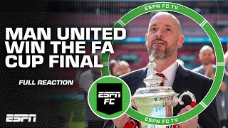 FULL REACTION: Manchester United WINS the FA Cup Final 🏆  Erik ten Hag's last match with UTD? 🤔