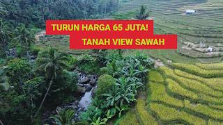 Turun Harga 65 Juta! Tanah View Sawah Terasering, Sungai, dan Bukit Seluas 1300m² Dekat Jln Provinsi