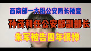 孙茂利已任公安部副部长，宁夏房全忠被查，广西南宁党委副书记唐斌被查，云南80后女性投资促进局局长被查，央视朱军惹上me too官司四年不能出镜，很惨