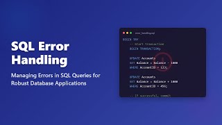 SQL Error Handling for Beginners: TRY...CATCH, Transactions & Best Practices