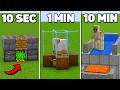 Minecraft Farms in 10 SECONDS, 1 MINUTE & 10 MINUTES!