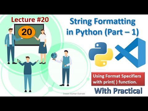 #20.String Formatting With Format Specifiers In Python || String ...