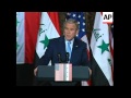 WRAP Joint presser with Bush and al Maliki ADDS more comments