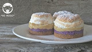 *NO MUSIC* Ube Brazo De Mercedes Cake | Cooking Sounds