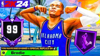 This PRIME RUSSELL "BRODIE" WESTBROOK BUILD - Is a TRIPLE DOUBLE MACHINE! BEST GUARD BUILD NBA 2K24