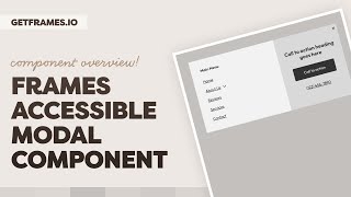 Component Overview: Frames Accessible Modal & Trigger