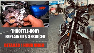 Motorcycle Throttle-Body Cleaning / Servicing Ft. Honda H'ness CB 350 | Detailed Video