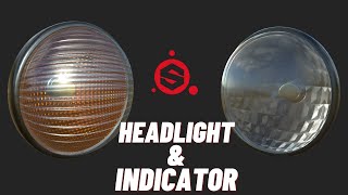 Realistic headlight and indicator texture in Substance Painter