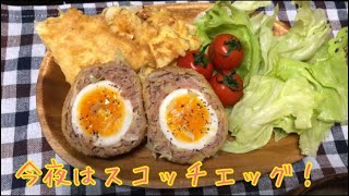 【夜ご飯を作る！】ボリューム満点スコッチエッグ‼︎