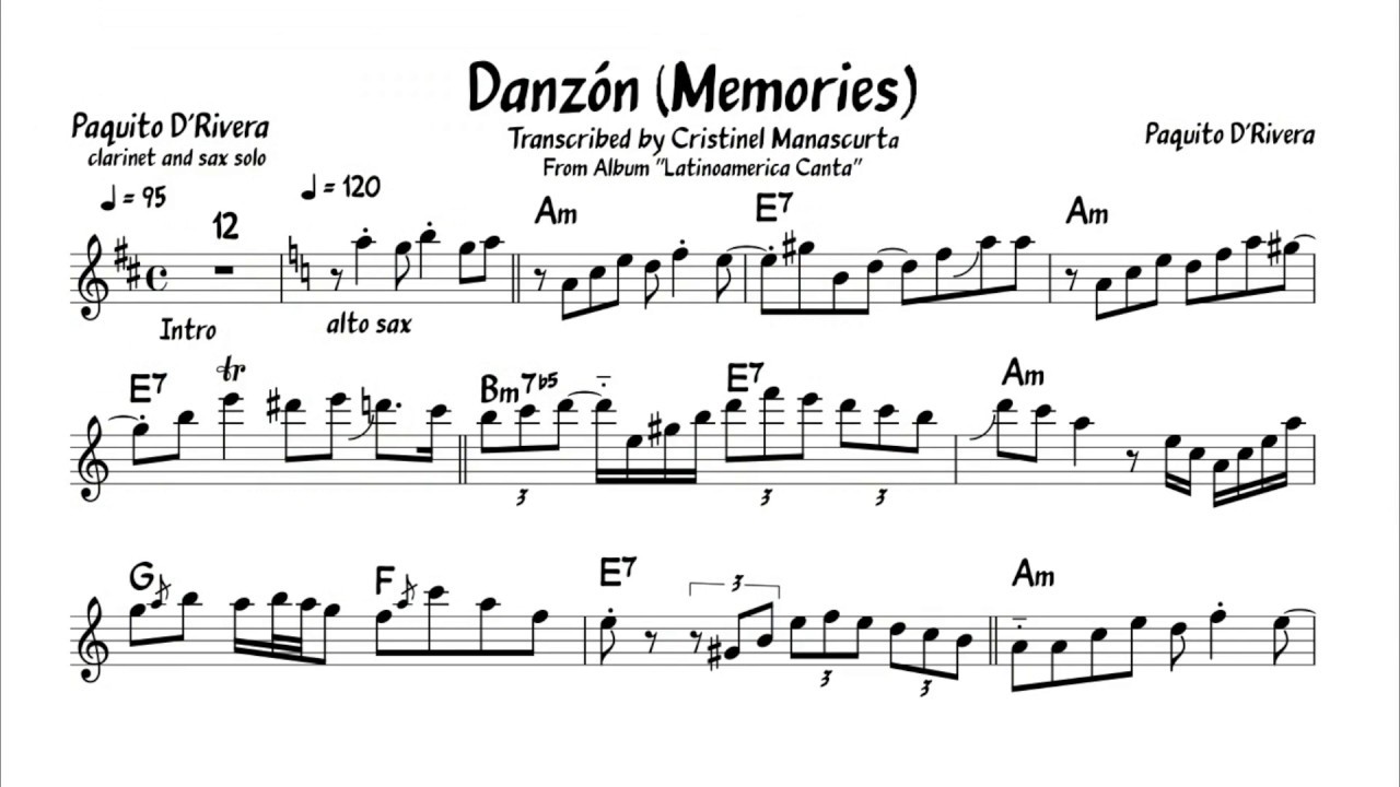 Paquito D Rivera Danzón Acordes Chordify