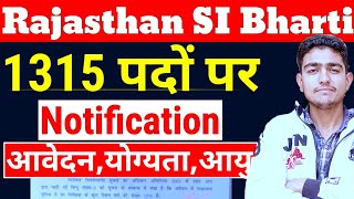 Rajasthan SI Bharti Notification 2024 | SI Bharti 2024 | Rajasthan SI Bharti | PSI Vacancy 2024