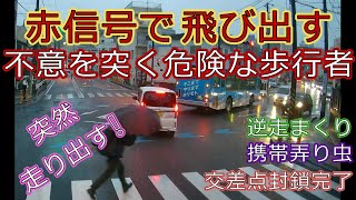 迷惑運転者たちNo.234歩行者の不可解な行動・・【トレーラー】【車載カメラ】