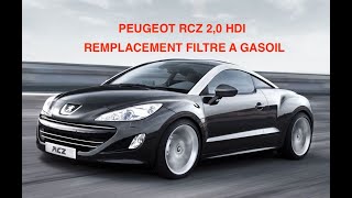 Peugeot RCZ 2.0 HDI Remplacement Filtre gasoil, fuel filter replacement