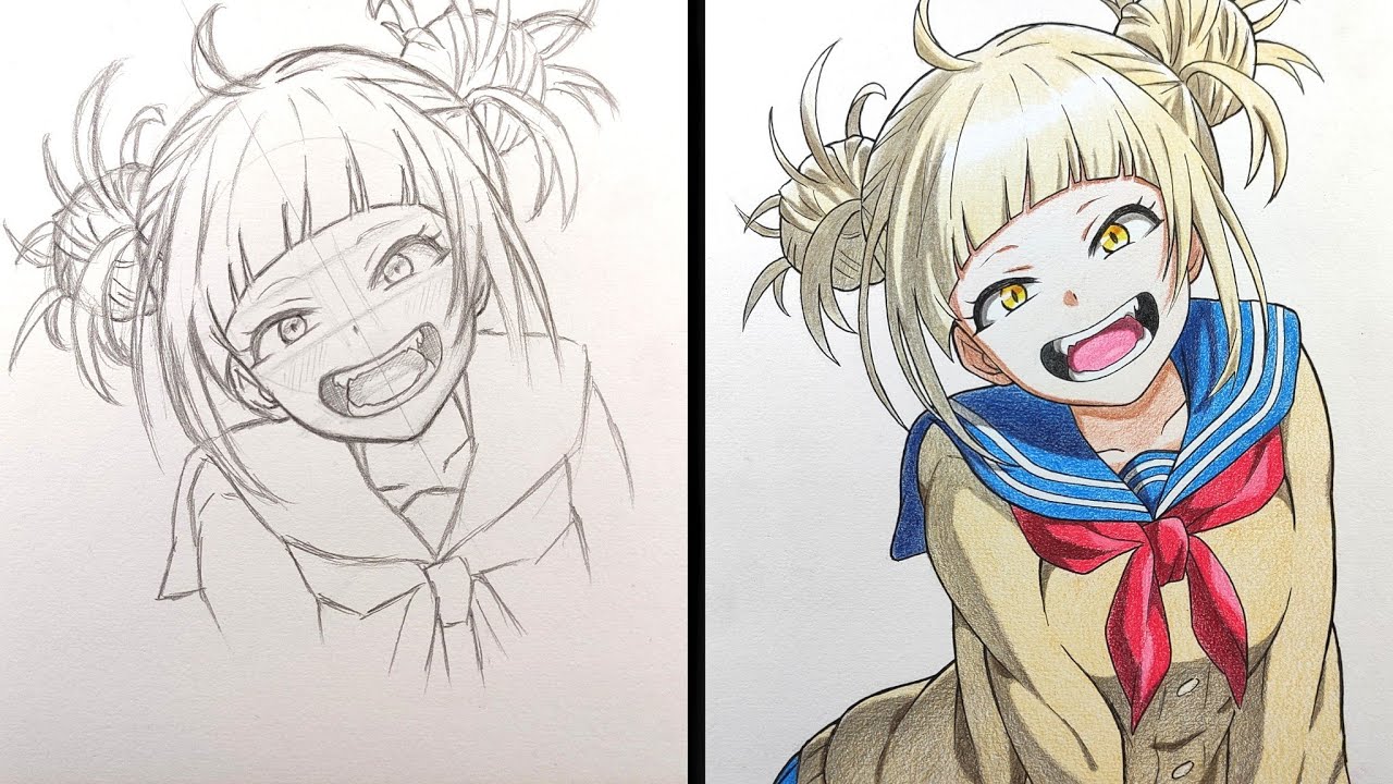 Anime Drawing How To Draw Toga Himiko Boku No Hero Academia Youtube