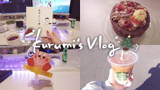 【 クリスマス前 Vlog 🎄 】本格的なケーキ作りに挑戦！読書したりものづくりしたり... いろんなことをする3日間。