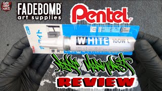 Pentel White X100W-LD large chisel Marker Review