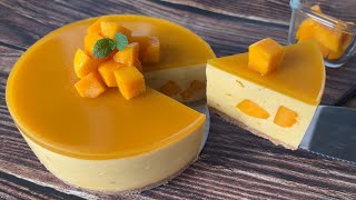 No Bake No Flour No Egg Mango Mousse Cake 芒果慕斯蛋糕 🥭