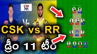 CSK vs RR Dream 11 IPL Team | IPL 2020 Fantasy Cricket Team | Telugu Buzz