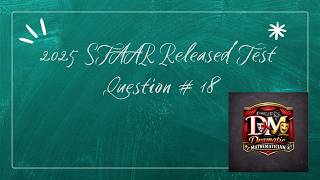 2025 Algebra 1 STAAR Released Test Q#18 - A1.9.C [R]