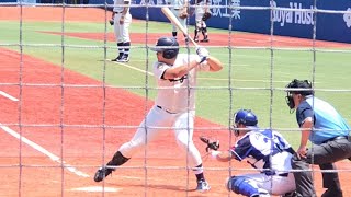 【1年生でDHスタメン】明治大 上田優弥（1年 日本航空石川）迫力満点のスイング 2019/6/16 準決勝 東農大北海道オホーツク戦