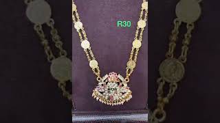 panchaloham Lakshmi devi locket with kasula chain 1250+shipping 24 inches