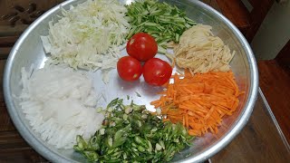 শীতকালীন মিক্সড সবজি ভাজি #mixed #vegetables #viral