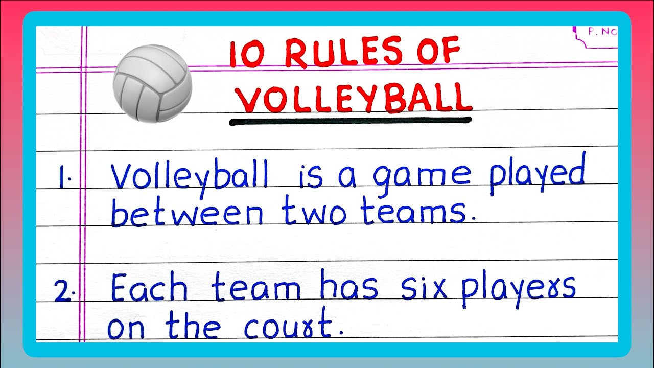 Basic Rules To Volleyball