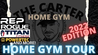 The Carter HOME GYM TOUR 2022 update! | Townhome Basement Gym! | Rep, Rogue, Titan, Powertec & more!