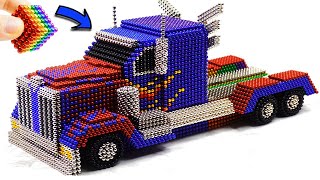 DIY - How To Make Transformers Optimus Prime Truck Using Magnetic Balls (ASMR) - Haeon Magnet 해온 4K