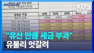 “유산 받은 만큼 세금 부과”…전환 효과봤더니 / KBS  2024.07.02.