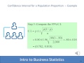 business statistics lesson 9 estimation and confidence levels