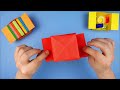 how to make a mini box out of paper adhesive free retractable origami box making handmade diy