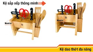 Kệ gỗ để dao thớt đa năng tiện dụng - Wooden shelves for versatile utility cutting boards