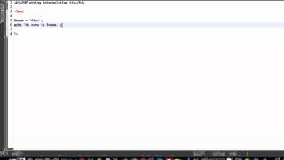 PHP Tip: how to include variables in strings