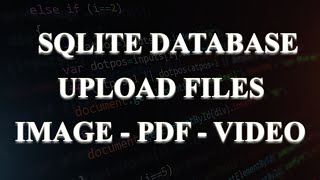 Upload Files with SQLite Database Using Flask | Tamil
