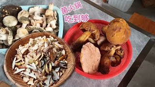 云南的野生菌火锅你吃过没有？小温请亲朋好友煮了好多菌子，真鲜