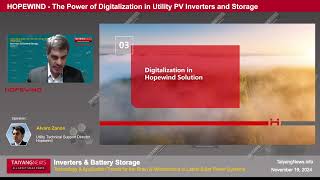 Hopewind: Power of Digitalization in Utility PV Inverters & Storage -TaiyangNews Virtual Conference