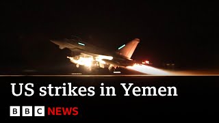 US launches new missile strike on Houthi target in Yemen | BBC News