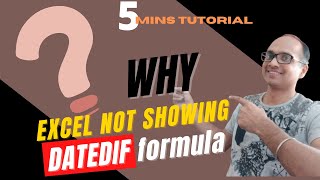How to use DATEDIF function in Excel
