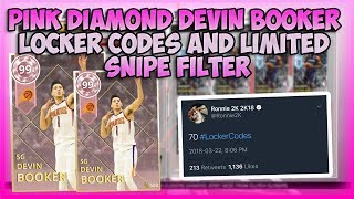 NBA2K18 MYTEAM PINK DIAMOND DEVIN BOOKER LOCKER CODE AND LIMITED SNIPE FILTER!!!