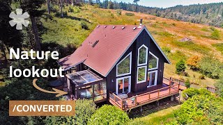 Cabin with glass sunroom becomes Oregon's ideal Nature lookout