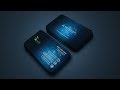 Abstract Technology Business Card Design - Photoshop Tutorial