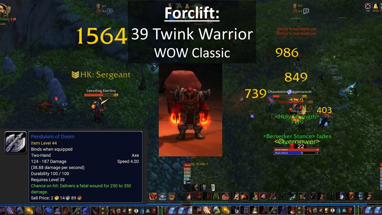 Forclift: 39 Twink Warrior - WoW Classic - YouTube