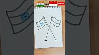 🇮🇳 India v/s Indonesia 🇮🇩 Flag drawing #shorts #short