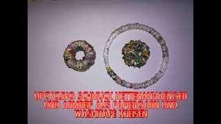 Tutorial 41: Upcycling Schmuck-Kettenanhänger \u0026 ein Armreif mit Papiergarn-Teil 1